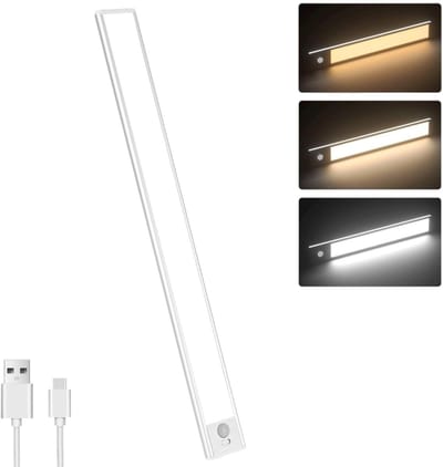 Lixin LED Kastverlichting - 40cm - Met bewegingssensor - USB-C Oplaadbaar - Dimbaar - Magnetisch - 3 Kleurtemperaturen - Draadloos - Kastverlichting op Batterij