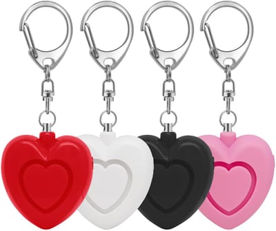 Persoonlijk zakalarm - 5 stuks - Met zaklamp - Sleutelhanger - Paniekalarm - Veiligheid Alarm Persoonlijke Alarmknop - Zelfverdediging sirene - Voor vrouwen, meisjes en ouderen - Zelfverdediging - Zwart