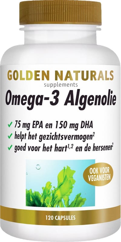 Golden Naturals Omega-3 Algenolie (120 veganistische liquid capsules)