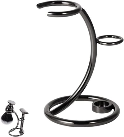 Draagbare 2-in-1 Scheerborstelhouder en Scheerstandaard voor Mannen - Veilig Scheermes en Gezichtsverzorging Accessoire