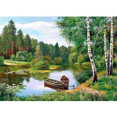 5D Diamond Painting Landschap Bos Diamantmozaïek Diamantborduurwerk Natuurlijk landschap 40X50CM