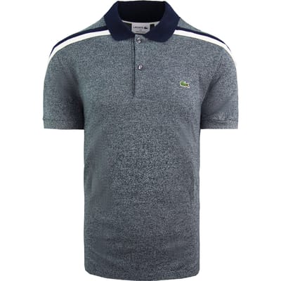 Lacoste Taping Heren Marl Blauw Poloshirt