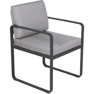 Fermob BELLEVIE fauteuil voor de eethoek - 47 antraciet mat - 79 Flanelgrijs