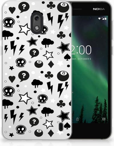 Silicone Back Case Nokia 2 Silver Punk