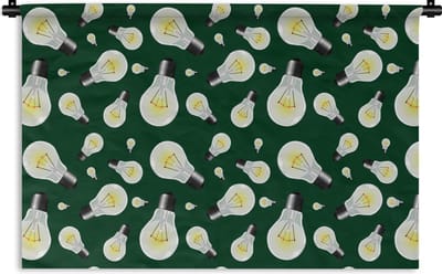 Wandkleed - Wanddoek - Lampen - Patronen - Licht - 180x120 cm - Wandtapijt