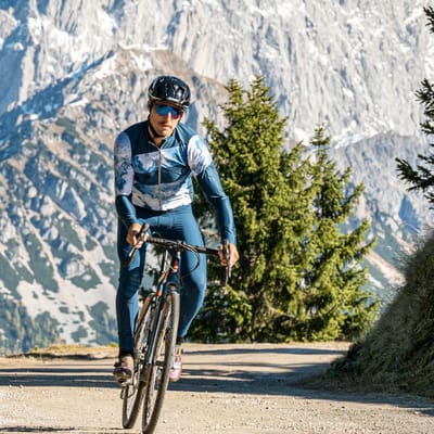 Loeffler wielrenshirt lange mouwen M Bike L/S Jersey Floes - Blauw - 50