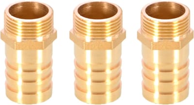 3PCS Messing Barbed Wire Slangfitting Koppeling Connector 25mm naar 3/4" Mannelijk BSP Draad Pijpadapter voor Tuin en Waterleiding