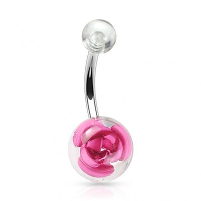 Piercing roos balletje - roze - LMPiercings