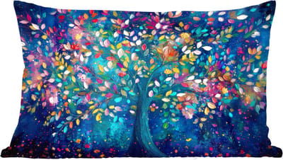 Sierkussens - Kussentjes Woonkamer - 60x40 cm - Kleurrijk - Boom - Magisch - Abstract