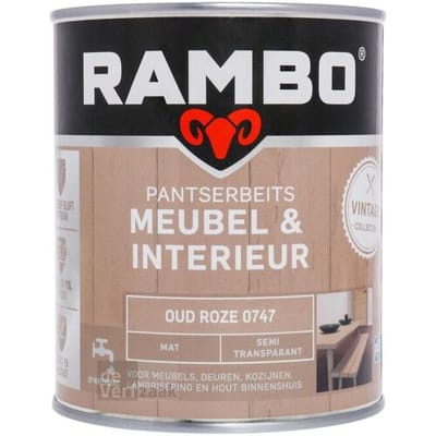 Rambo Pantserbeits Meubel & Interieur Oud Roze 0747 - Beits - Dekkend - Water basis -