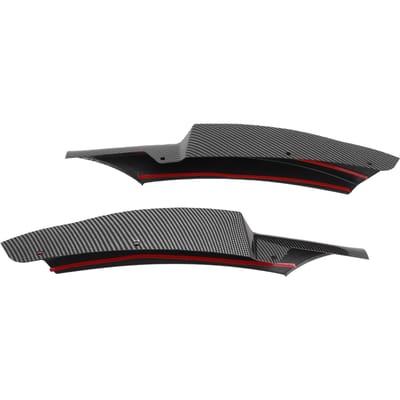 Lèvre de pare-chocs avant Spoiler Splitter latéral Motif Fibre de Carbone Remplacement pour E90 E91 M Sport LCI 2009 2012 Adhésif black