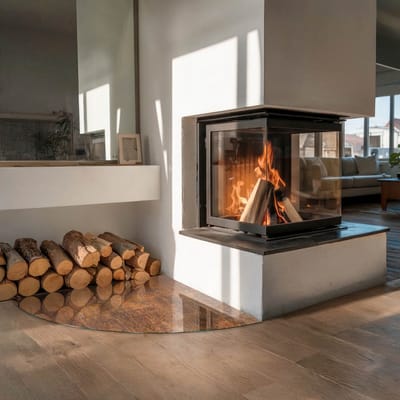 Coloray Vloerplaat Houtkachel - Vloerplaat voor Houtkachel - 100 cm x 100 cm - Vloerplaat Open Haard - Bruin Vloerplaat Kachel - Onderplaat - Plaat voor Onder Kachel - Kachel Vloerplaat - Onderplaat Voor Houtkachel