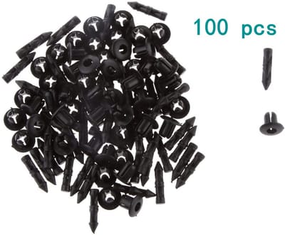 Plastic klinknagel clips voor auto's - 100 stuks 6 mm motorfiets kuip trim bevestigingsmiddelen, compatibel met modellen