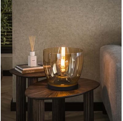Vloerlamp UP L - Amber color glas