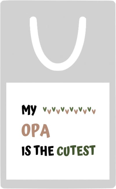 Hacebo® - my opa is the cutest metalen boekenlegger- Opa - schattige opa - verjaardagscadeau - verjaardag - cadeau - cadeautje voor opa - opa artikelen - kado - geschenk - gift Bladwijzer boekenleggers - 7.6 cm x 5cm