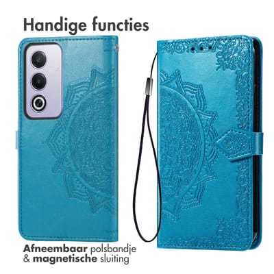 imoshion Hoesje - Geschikt voor Oppo A80 (5G) - Mandala Bookcase - Turquoise