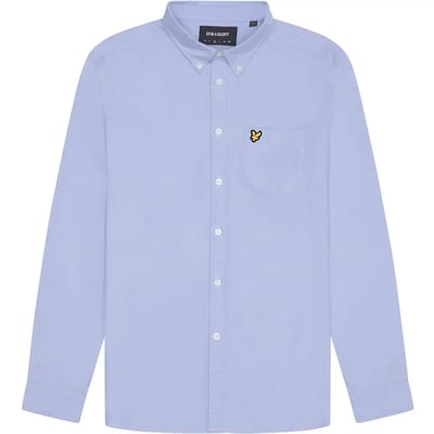 Lyle & Scott Plain Oxford Overhemd Met Lange Mouwen Blauw XS Man