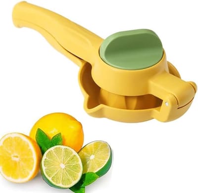 Handmatige citruspers - Keukenpers - Vers sap maken - Intelligente rotatie - 9 cm diameter - Geel
