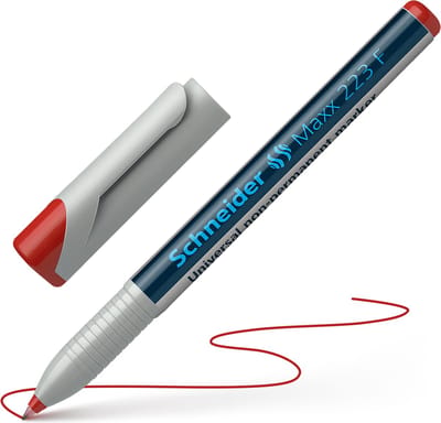Schneider universele non-permanent marker - Maxx 223 - penpunt F - rood - S-112302