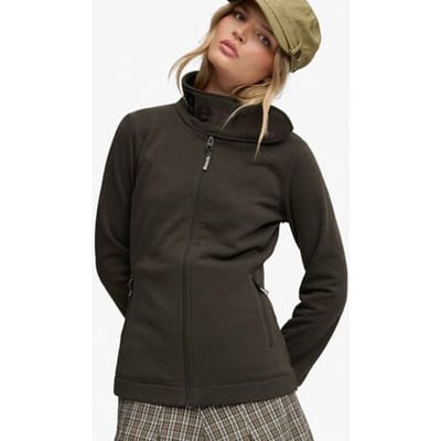 Superdry Bench Trainingsjack met Opstaande Kraag en Borduursel Green Grootte: M