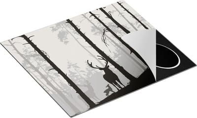 Chefcare Inductie Beschermer Herten in het Bos - Silhouet - 60x50 cm - Afdekplaat Inductie - Kookplaat Beschermer - Inductie Mat