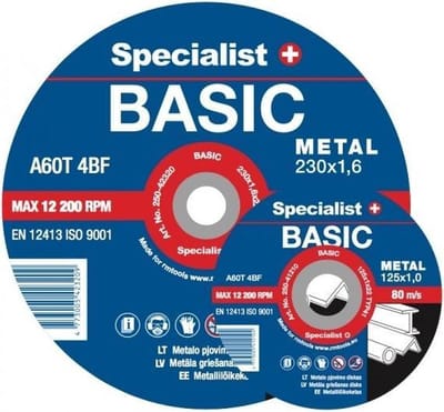 10 st x Doorslijpschijven Basic Specialist+ 2mm / 230mm (staal)