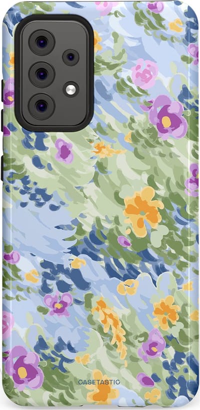 Casetastic Hoesje Geschikt voor Samsung A52 (4G/5G/s) - Stijlvolle Beschermende Duo-layer Case - Zonnige Bloemtuin