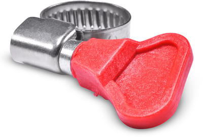 Slangklem metaal met vleugelmoer verzinkt 10mm tot 16mm Deltafix