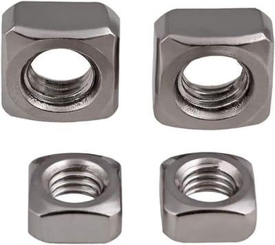Stalen vierkante slotmoeren voor het bevestigen van meubels, zilver, M3*5.4, 100 stuks, duurzaam en roestvrij