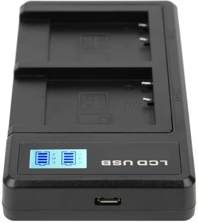 Dailygoody - Draagbare Camera-batterijlader - Dubbele Oplader - LCD-scherm - Zwart - NP-BN1 Oplader - Geschikt voor Digitale Camera's - Compact en Lic..