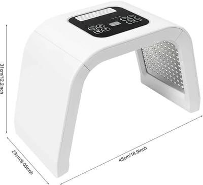 Casa Living Gezichtstherapie - LED Gezichtsmasker - 7 Kleuren - Lichttherapie - 287 LEDs - Huidverzorgingsapparaat - Wit