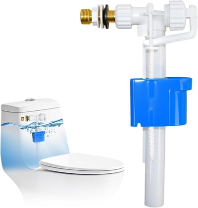Toilet Inlaatklep - Reservoir Klep - Toilet Reparatie - Zijdelingse Toevoer - 28 x 16 cm - Wit