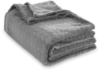Zachte en Warme Deken voor Bank of Bed - Ideaal voor Tieners en Volwassenen, Inclusief Makkelijk Schoon te Maken Plaid, Pluche Deken Geschikt voor Alle Seizoenen (150x200cm, Lichtgrijs)