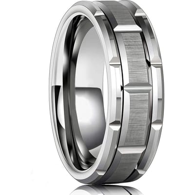 Mode 8mm Heren Koperkleurig Roestvrij Staal Keltische Draak Ringen Zwarte Koolstofvezel Ringen Voor Mannen Trouwring Sieraden 13 gray