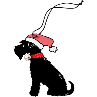 Huisdier Hond Kerstboom Hangers Ornament Hout Hangend Hondenbord Vrolijk Kerstfeest Kerstboom Hangen Type 3 black
