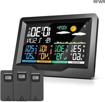 RFWR® Draadloos Weerstation met Meerdere Buitensensoren voor Binnen- en Buitenmetingen