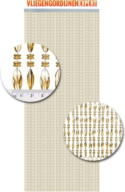 Vliegengordijnenexpert - Vliegengordijn - 100x240 cm - Champagne