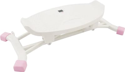 Balanstrainer Ski – LCD Display Ski Slide Stepper voor Thuis Gym – Balansbord & Fitnessapparaat met Weerstandsbanden – Voor Leeftijd 12+ - Wit