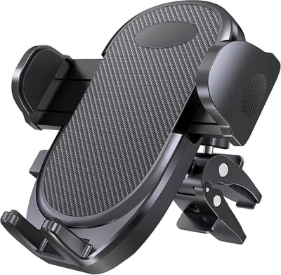 Auto Luchtrooster Telefoonhouder - Zwart - Voor 4-7 Inch Mobiele Telefoons - Ultra Stabiele Ventilatieclip met 360° Rotatie
