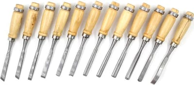 Professionele houtbeitel set 12 delig / houtbeitelset | Beitel | Hout bewerking | Hout beitel
