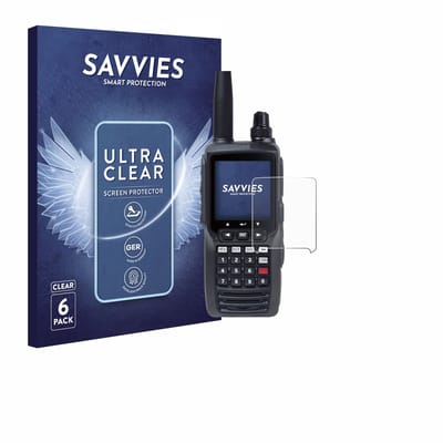 Savvies - Screenprotector voor Yaesu FTA-450 - Folie Beschermfolie transparant 6 Stuks