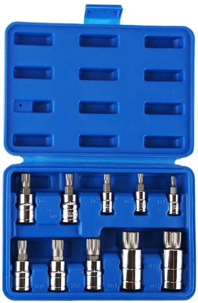Dailygoods - 12-punts Drievoudige Doppenset met Koffer voor Auto Onderhoud