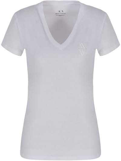 Armani Exchange 6dyt01_yj8qz T-shirt Met Korte Mouwen En V-hals Wit M Vrouw