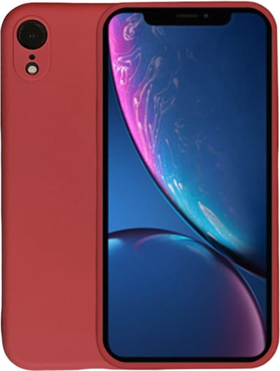 Smartphonica Telefoonhoesje Geschikt voor iPhone X/Xs siliconen hoesje - Backcover Siliconen Case - Rood geschikt voor Apple iPhone X/10;Apple iPhone Xs
