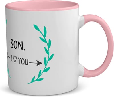 Akyol - son i love you koffiemok - theemok - roze - Zoon - de liefste zoon - verjaardag - cadeautje voor zoon - zoon artikelen - kado - geschenk - 350 ML inhoud