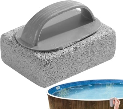 Puimsteen Reiniger - Badkamersteen Schoonmaaksteen - Hardnekkig Vuil Verwijderen - Met Antislip Handvat - 10x7x7 cm - Grijs