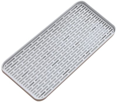 Dailygoods- Afdruiprek met lekbak - Afdruiprek inklapbaar - Afdruiprek voor gebruiksvoorwerpen - Afdruiprek voor fruitbekers - Dubbellaags ontwerp - 31 x 17,5 cm - Afdruipmat