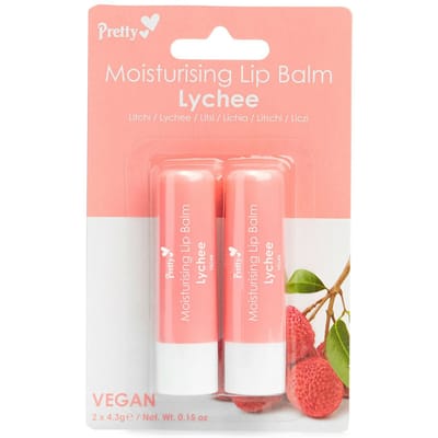 Pretty Moisturising Lip Balm Lychee 4.3 g + 4.3 g