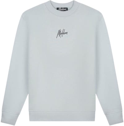 Malelions - Trui Lichtgrijs Malelions Stripe Signature Sweaters Lichtgrijs Mm1-aw25-05
