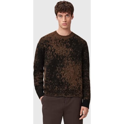AllSaints Storm Crew Brown Taglia: XS | Maglioni a maglia Outlet | Uomo | Marrone